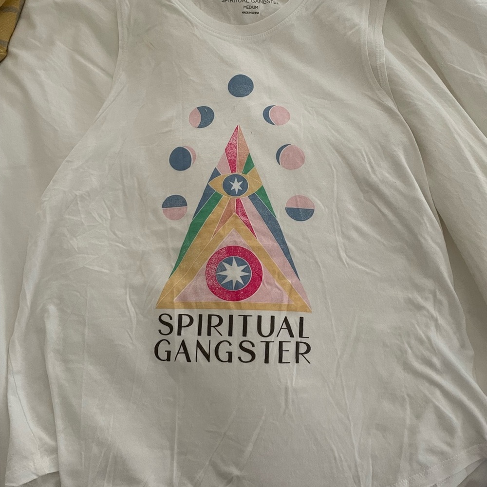 EUC Spiritual Gangster Evil Eye Moon Muscle Tee-Sz M